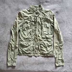 Joie Vintage 2010s Olive Green Utility Jacket Size Small